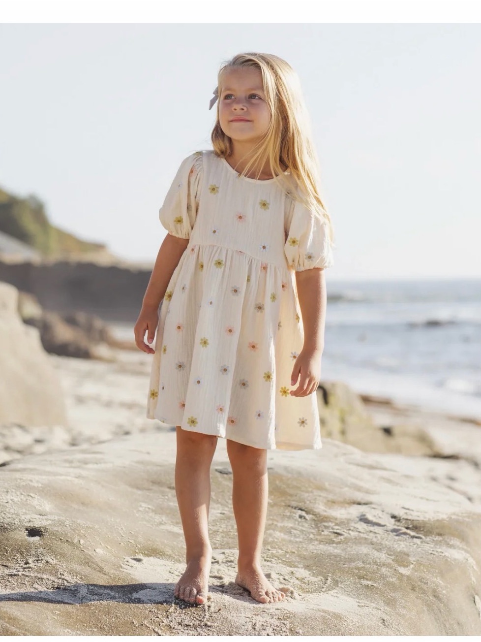 Rylee + Cru Cream Daisy Dress